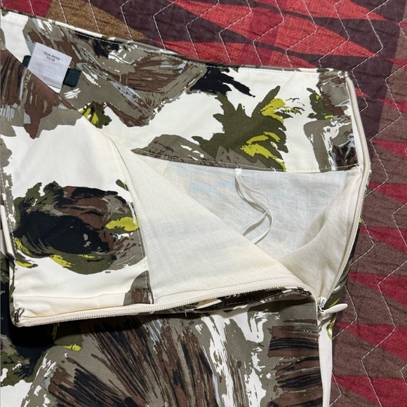 J.Crew Size 6 Floral Cotton A-Line Lined Pleated Skirt Pockets - Picture 6 of 12